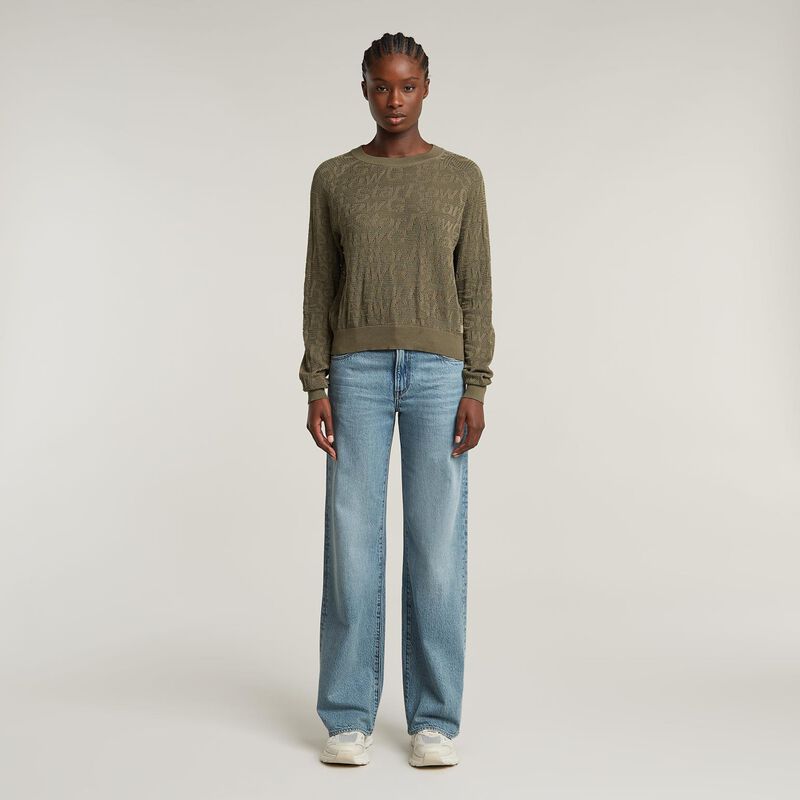 G-Star Pointelle Lightweight Knitted Sweater image number 3